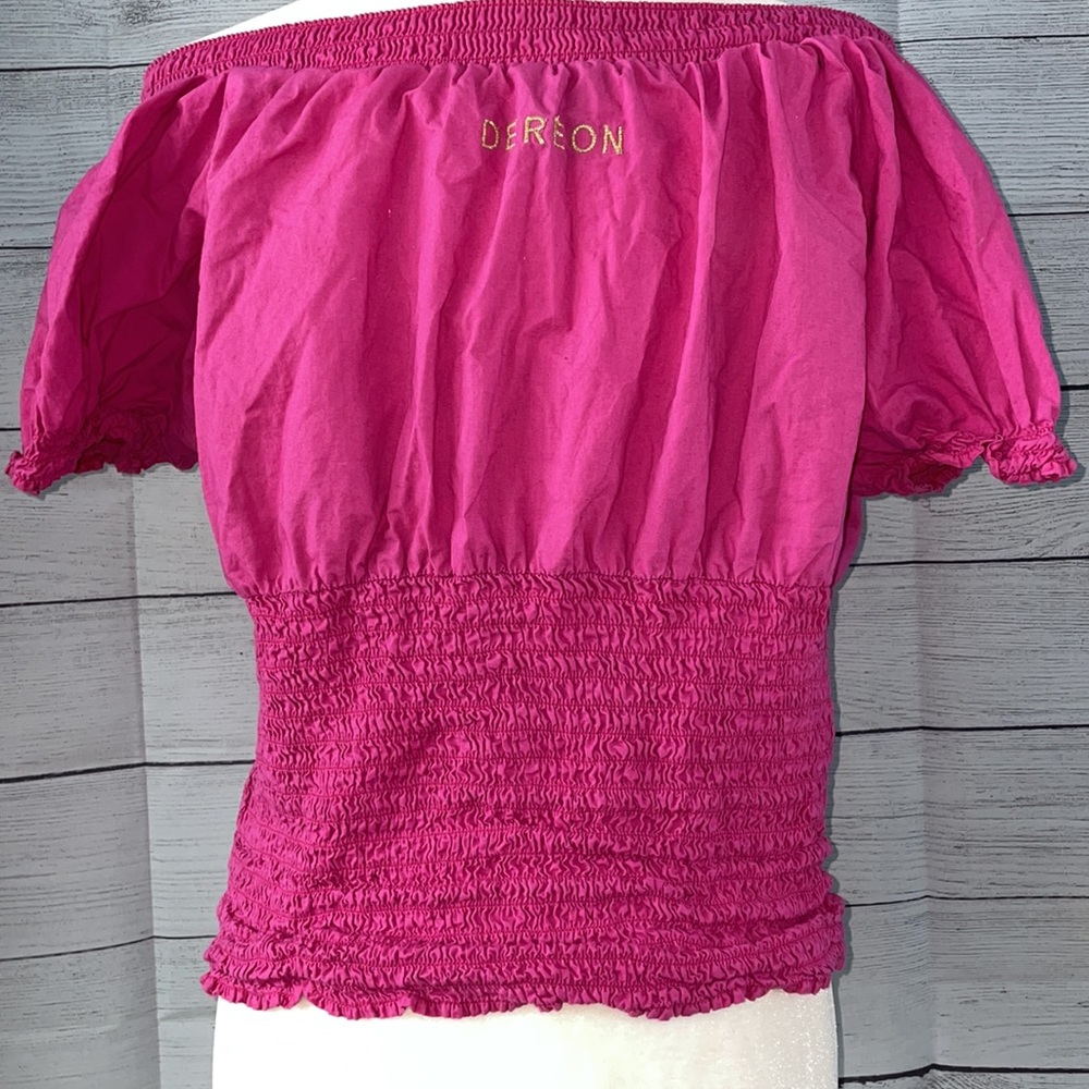 Dereon Ruffled Pink Top - Picture 3 of 7